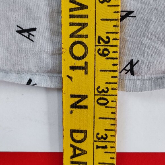 Armani Exchange button down shirt men's size XL light grey w graphic design slim - Picture 13 of 13